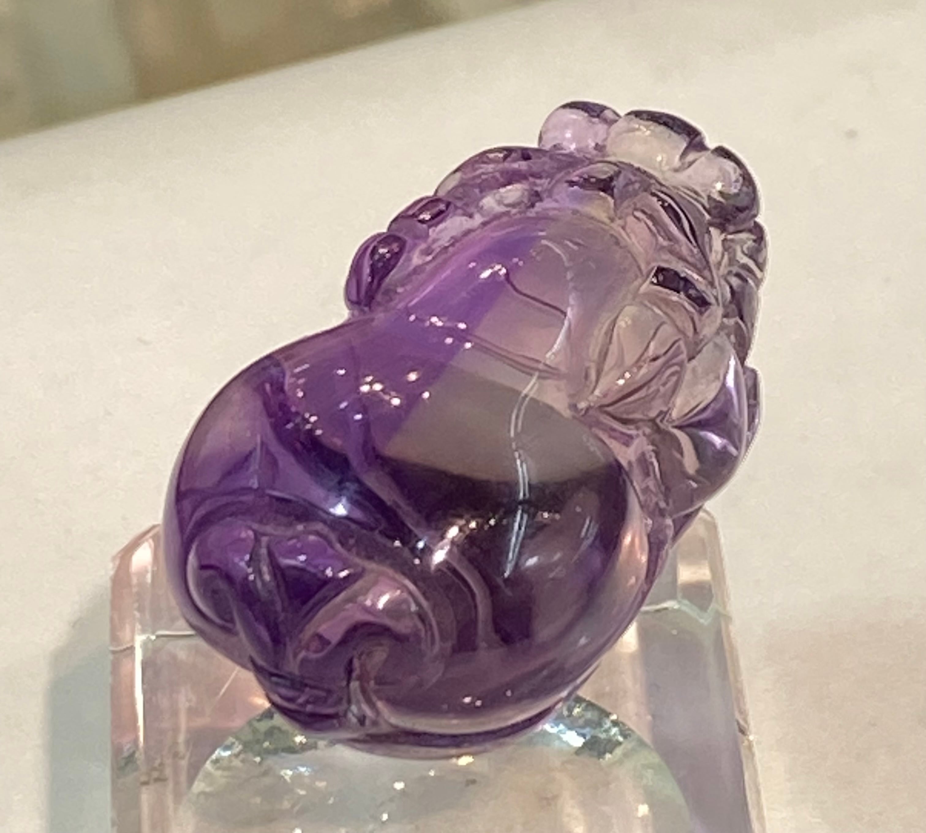厳選 ナミビア産 宝石質 アメトリン アメジスト貔貅 ヒキュウ 透明度