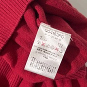 カシミヤ混 le coq GOLF ルコック ハーフジップ ニット セーター M/赤 レッド系 メンズ ゴルフ