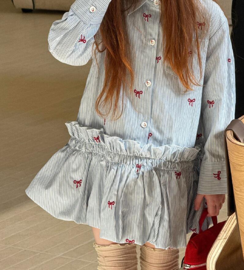 【予約商品】ribbon shirt one-piece