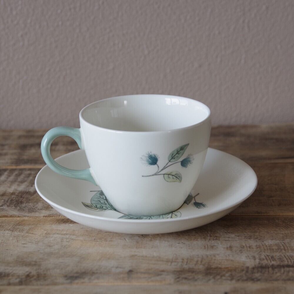 ウェッジウッド ウッドベリー グリーン 花柄 コーヒーカップ ソーサー Wedgwood Woodbury #200916-1~3 ヴィンテージ アンティーク 食器 陶器 イギリス Etruria Flohmarkt フローマルクト ウエッジウッド アンティーク カップソーサー