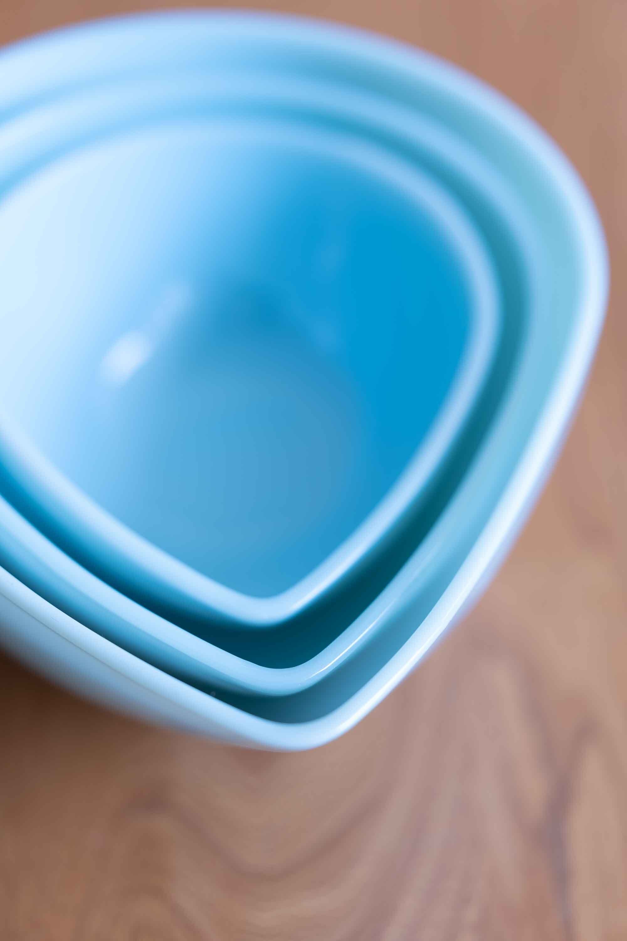 ファイヤーキング ターコイズブルー ティアドロップボウル3個セット