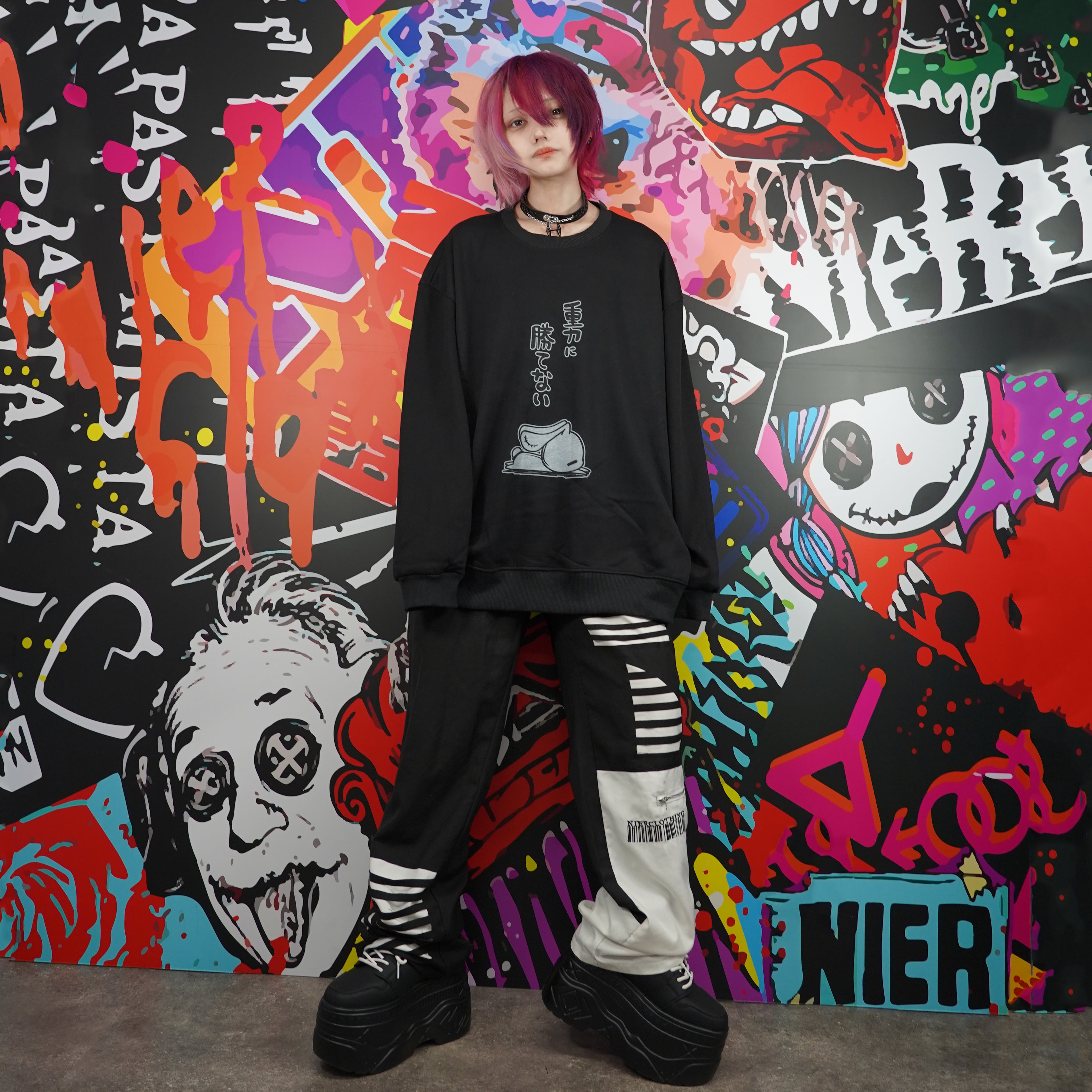 新品未使用　ユニセックスnenuphar ネニュファール　特別コラボスウェット 裏地防寒フランネル”スウェットトップス【重力に勝てない】 | NIER