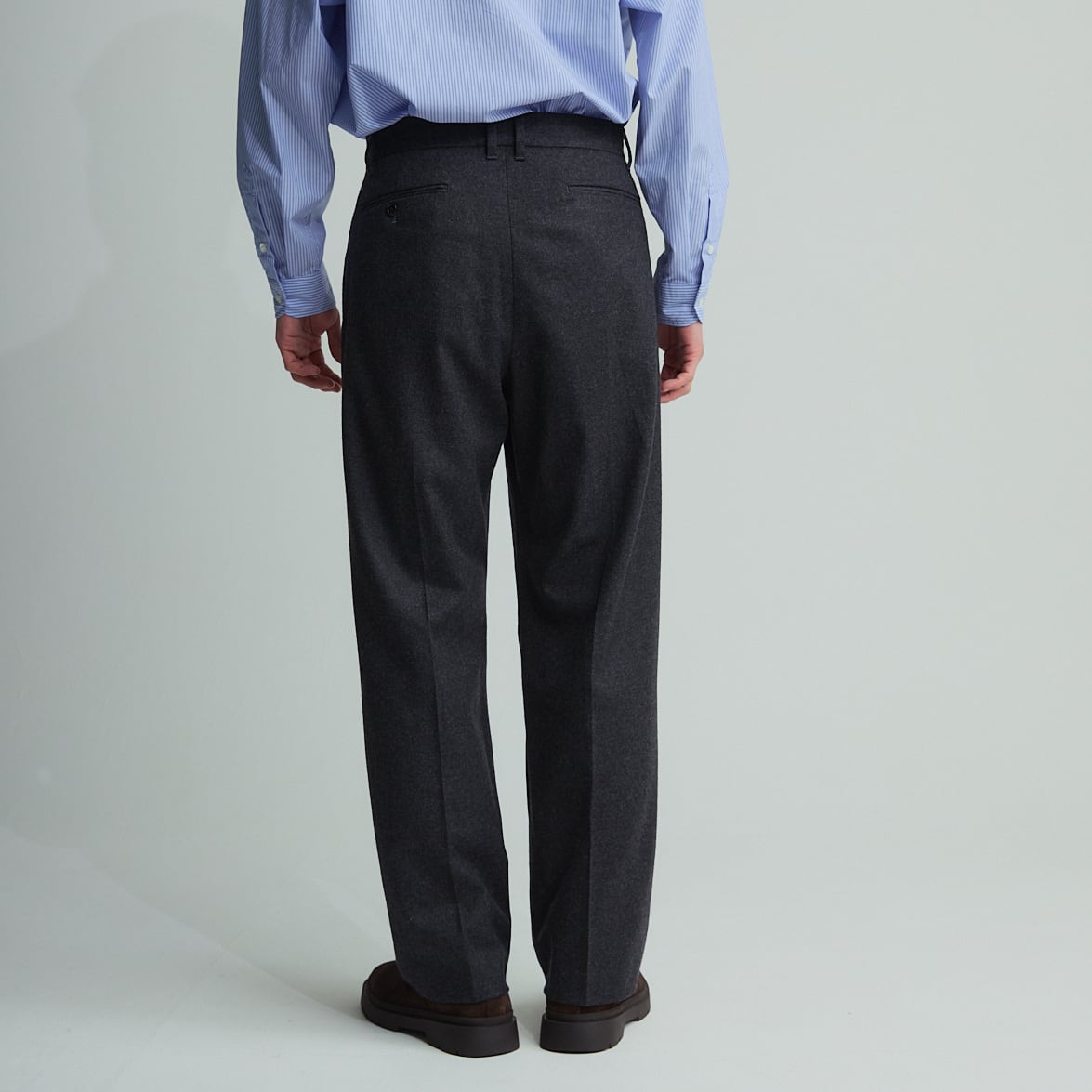 S100'S WOOL CASHMERE TUCK PT-LONG / S100'sウールカシミヤタック