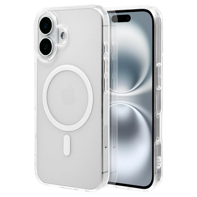 ラスタバナナ ケース カバー iPhone16 2眼 専用 ソフトケース TPU MagSafe対応 耐衝撃吸収 透明 1.8mm 8108IP461TPMCL