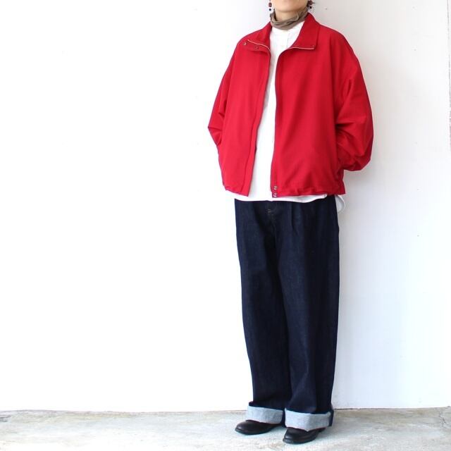 IKITSUKE シアサッカースタンドブルゾン / ZIP STAND BLOUSON （RED