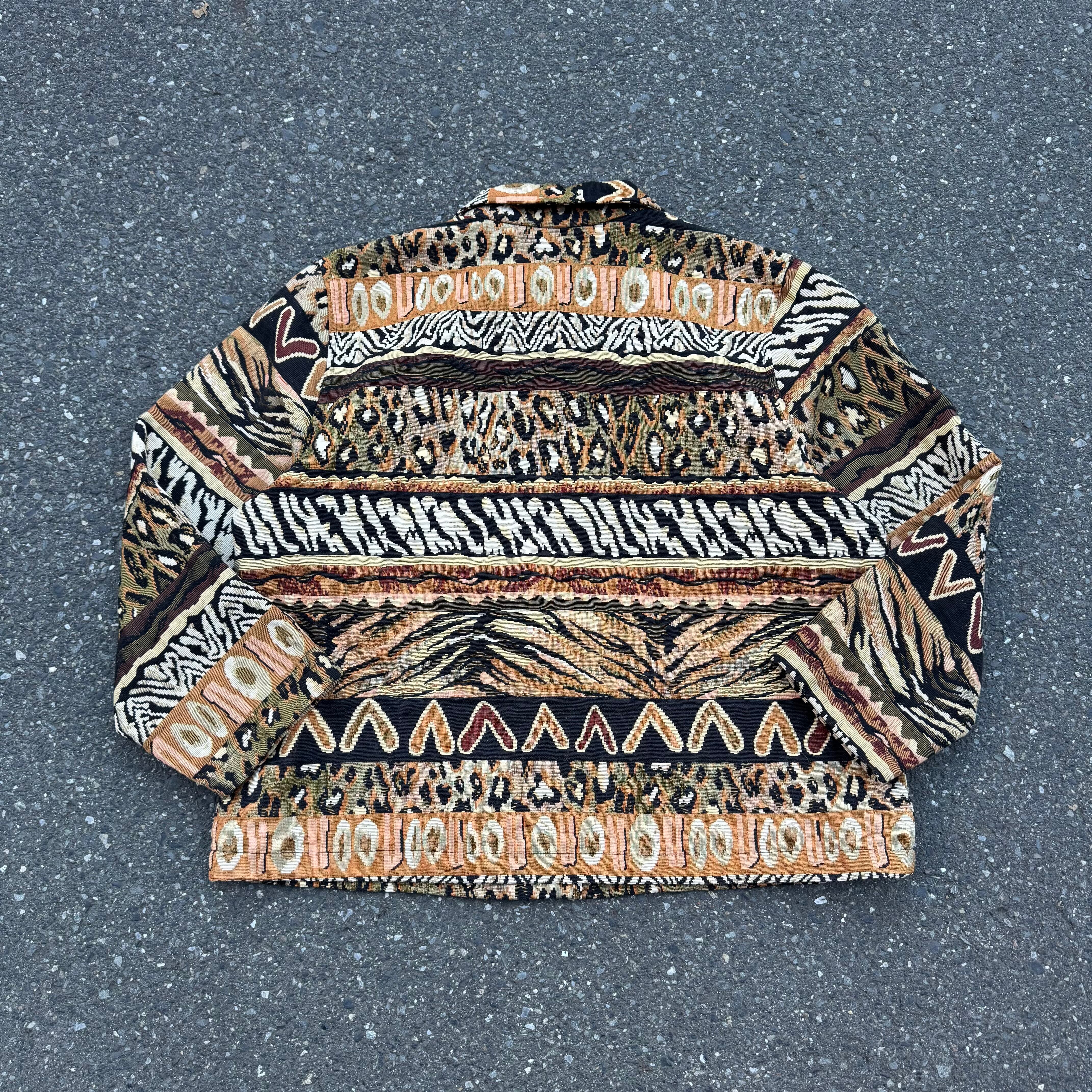 90s ゴブラン織り 総柄ジャガードジャケット AKB | 古着屋PENNY