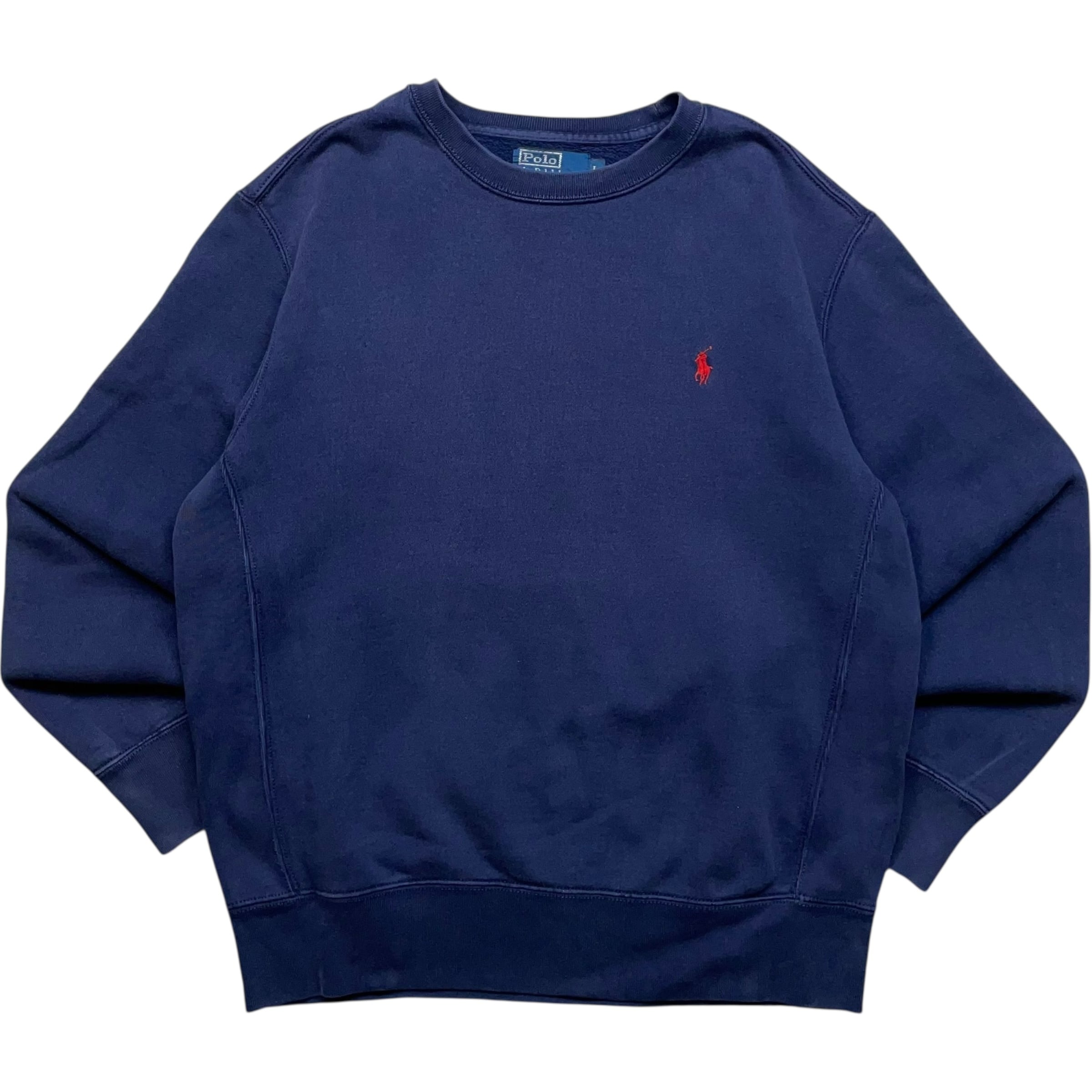 《L》 Polo by Ralph Lauren ポロバイラルフローレン スウェット ポニー ワンポイント ネイビー 90年代 vintage no.9009