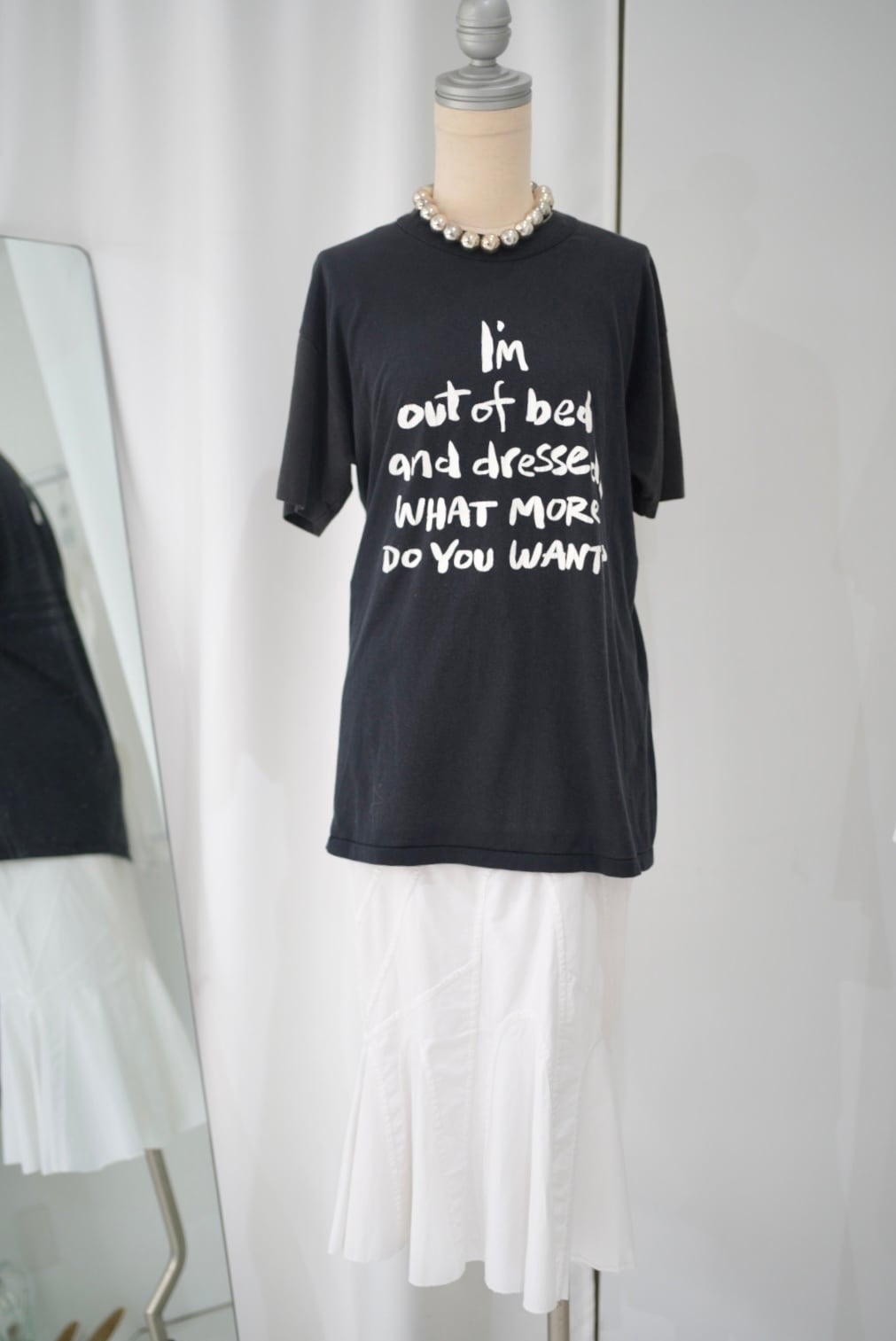black message tee