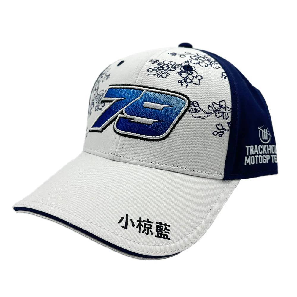 【最新】トラックハウスアプリリア・AI OGURA #79 オフィシャル"ホワイト&ネイビー チェリーブラッサム"バイザーキャップ※クーポンコード利用不可商品