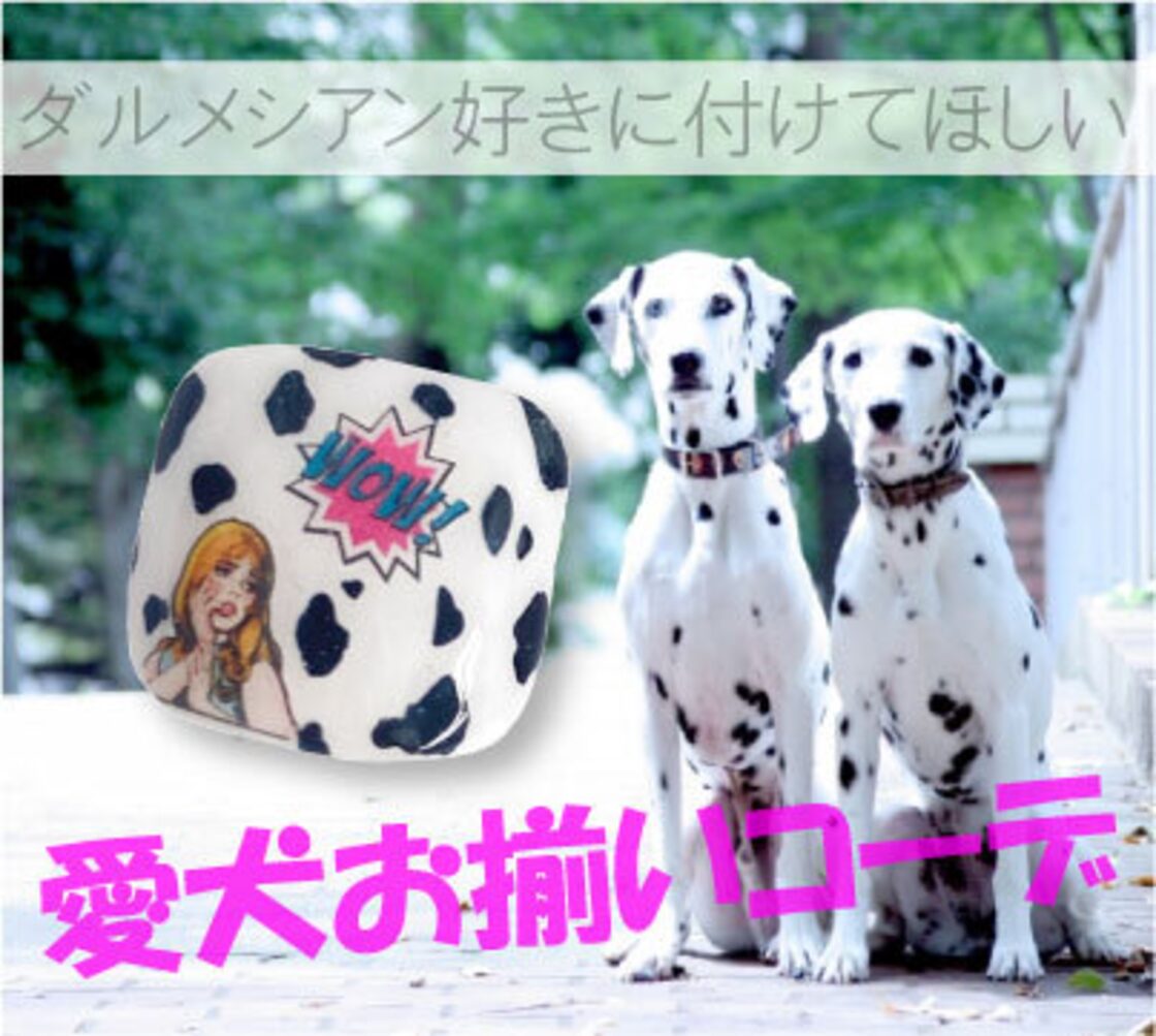 ダルメシアン 犬 フットネイルチップ2本セット アメコミ 絵柄 人物