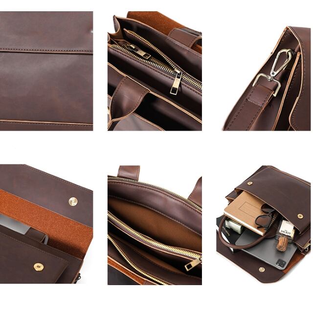 予約販売】ショルダーバッグ ビジネスバッグ 2Way 大容量 レザー