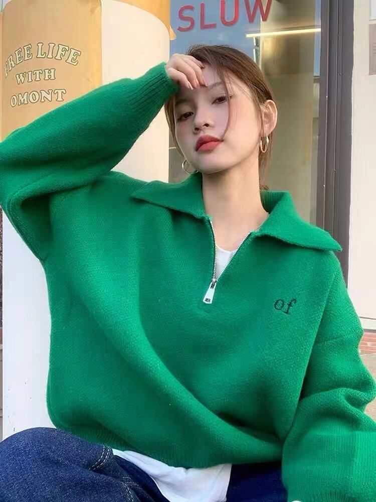 ハーフジップニット AJ222-6253