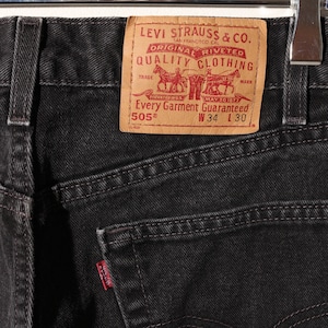 34×30 505-0260 USA 02年 サルファーブラックデニムパンツ Levi’s リーバイス 黒