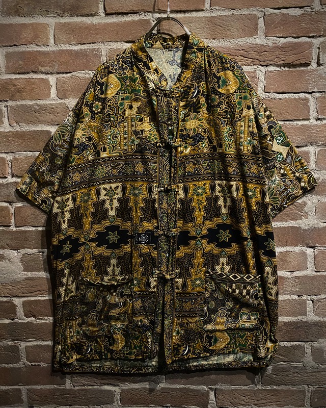 【Caka act3】Beautiful African Batik Vintage Loose S/S Shirt