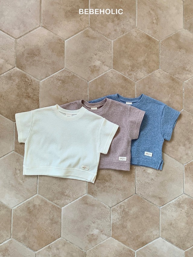 【予約/送料無料】BEBEHOLIC / ruff waffle tops