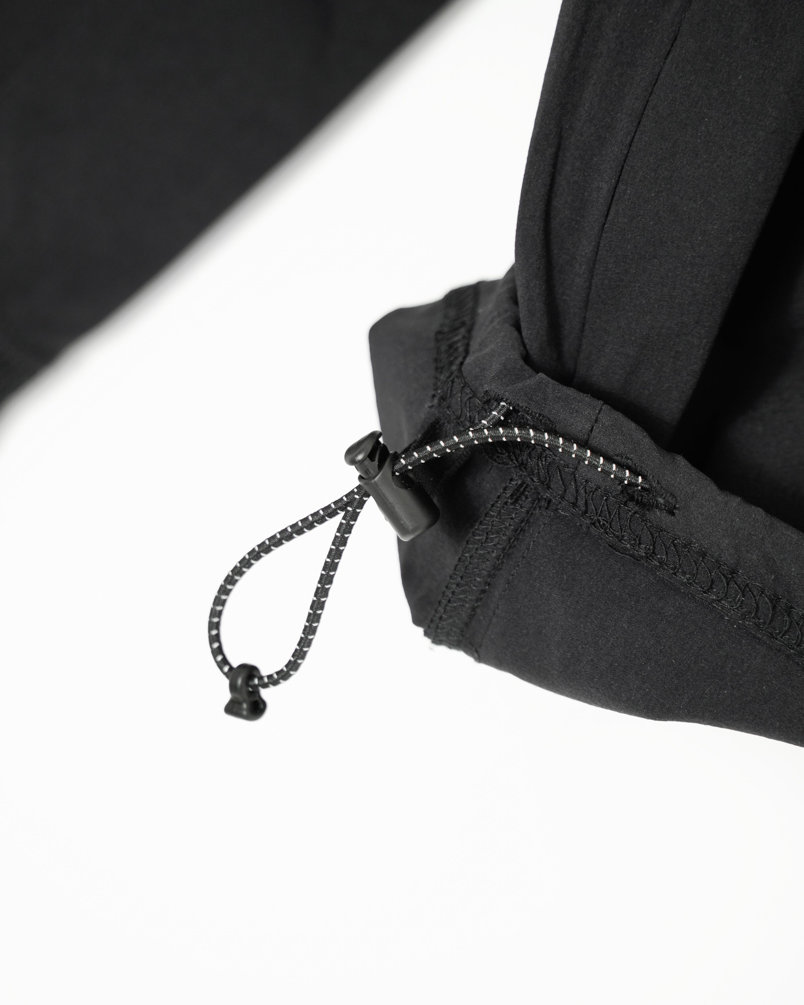 OPTSTUFF] DRAWSTRING NYLON LONG-SLEEVE T (BLACK) | OPTSTUFF