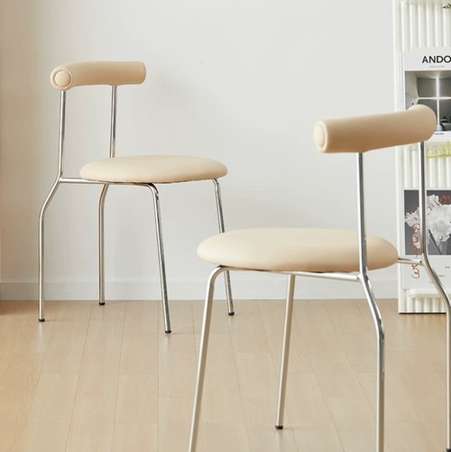 チェア イス 椅子 北欧モダン 背もたれ 軽量 高級感 クリームスタイル ダイニング 寝室 リビング 一人暮らし デスクチェア ミニマリスト ブラック ホワイト ブラウン オフホワイト