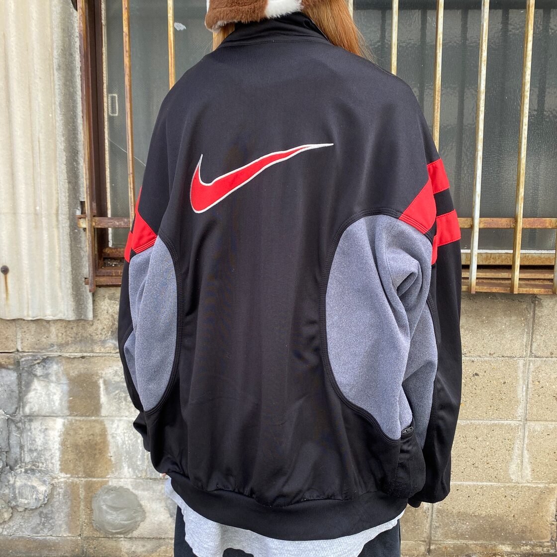 00年代 NIKE ナイキ スウォッシュ バックロゴ刺繍 胸ロゴ トラック 