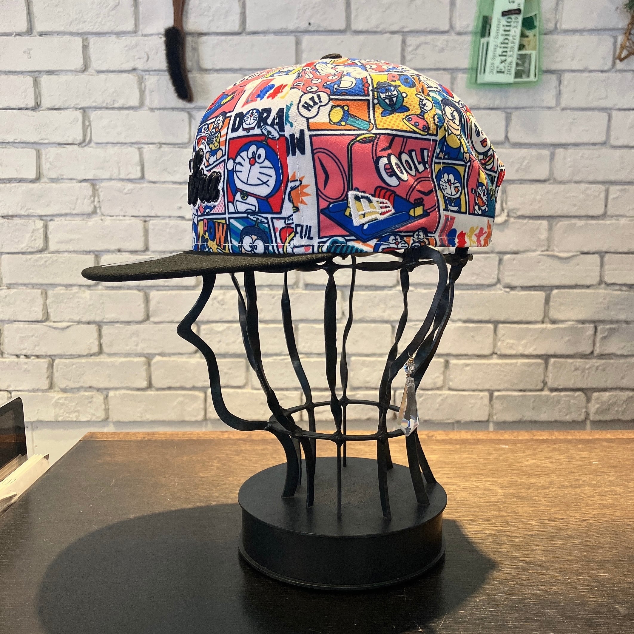 NEWERA】9FIFTY ドラえもん ALL OVER PRINT BLACK VISOR キャップ