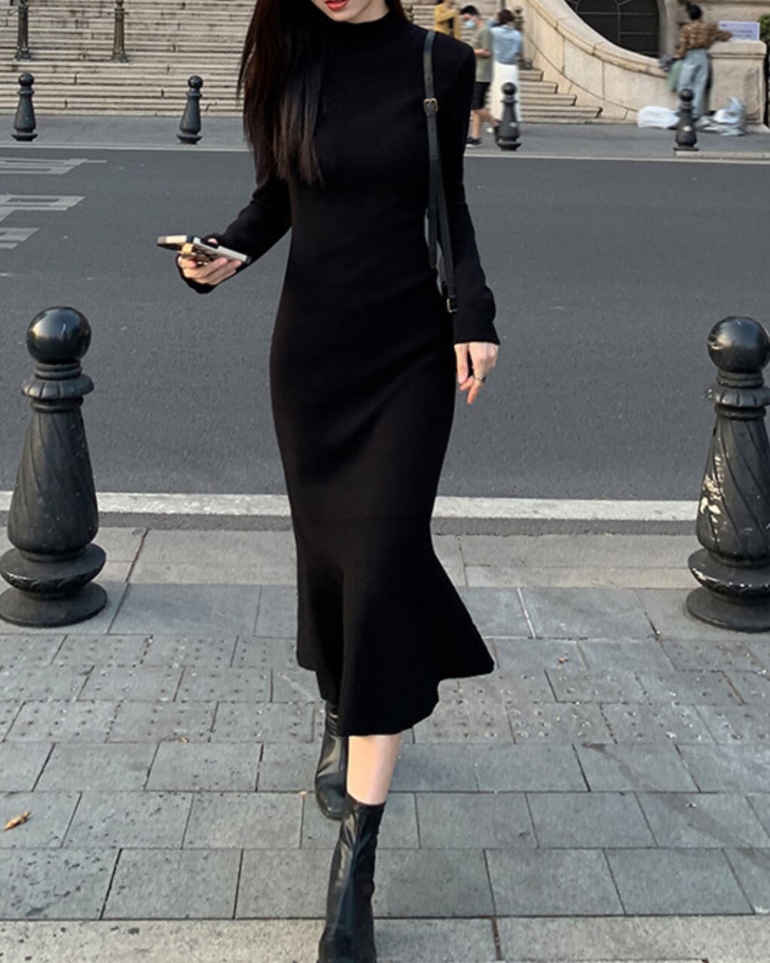 マーメイドニットワンピース A30031