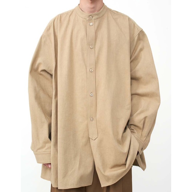 HED MAYNER - 3 PLEAT SHIRT - SS22_S51_BEG/ DRL - WASHED BEIGE