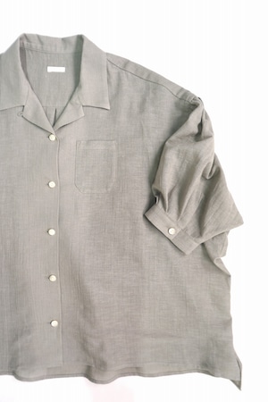 Hemp Gauze Open Collar S/S Shirt