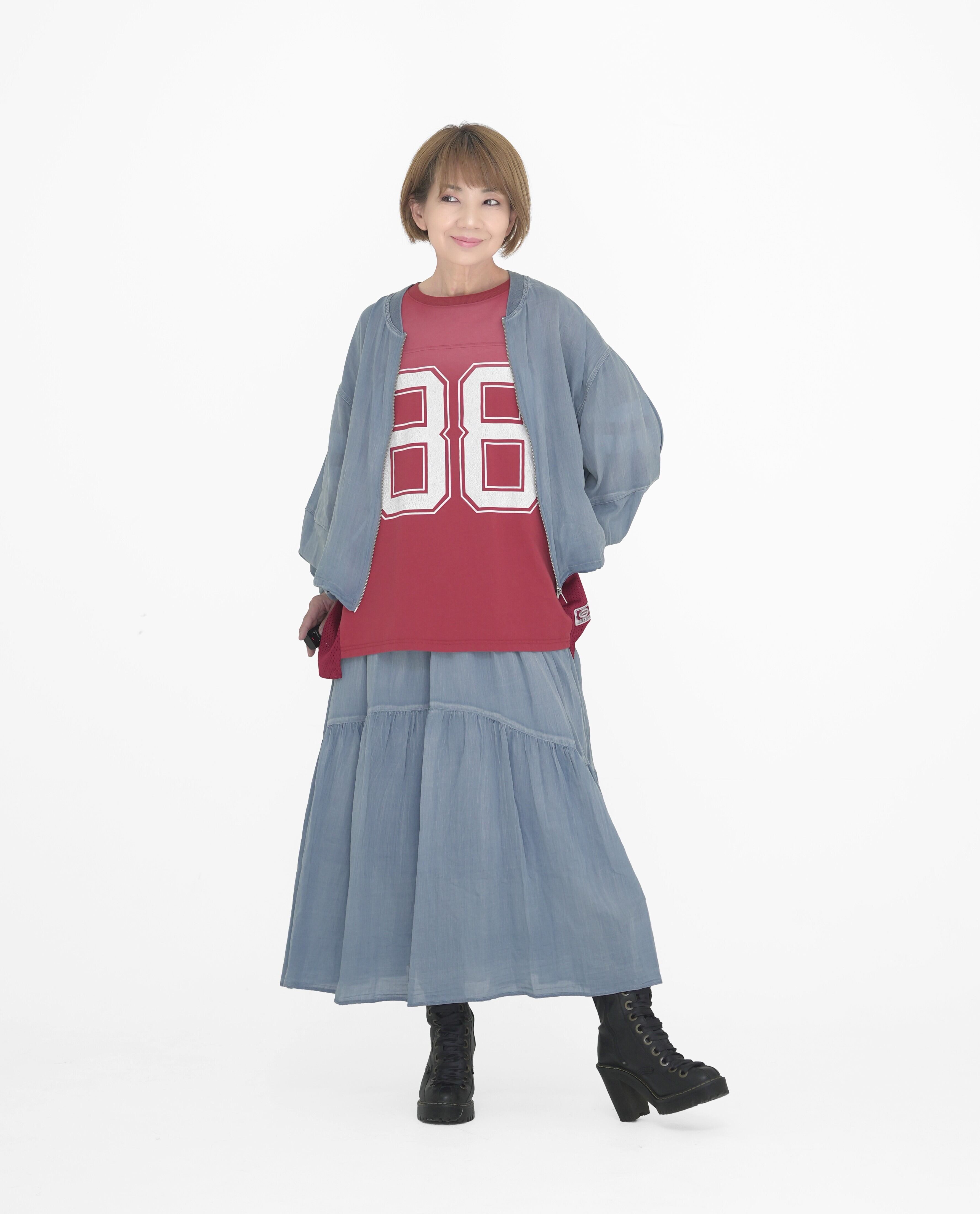 gz507316　シアデニムランタンスリーブbz