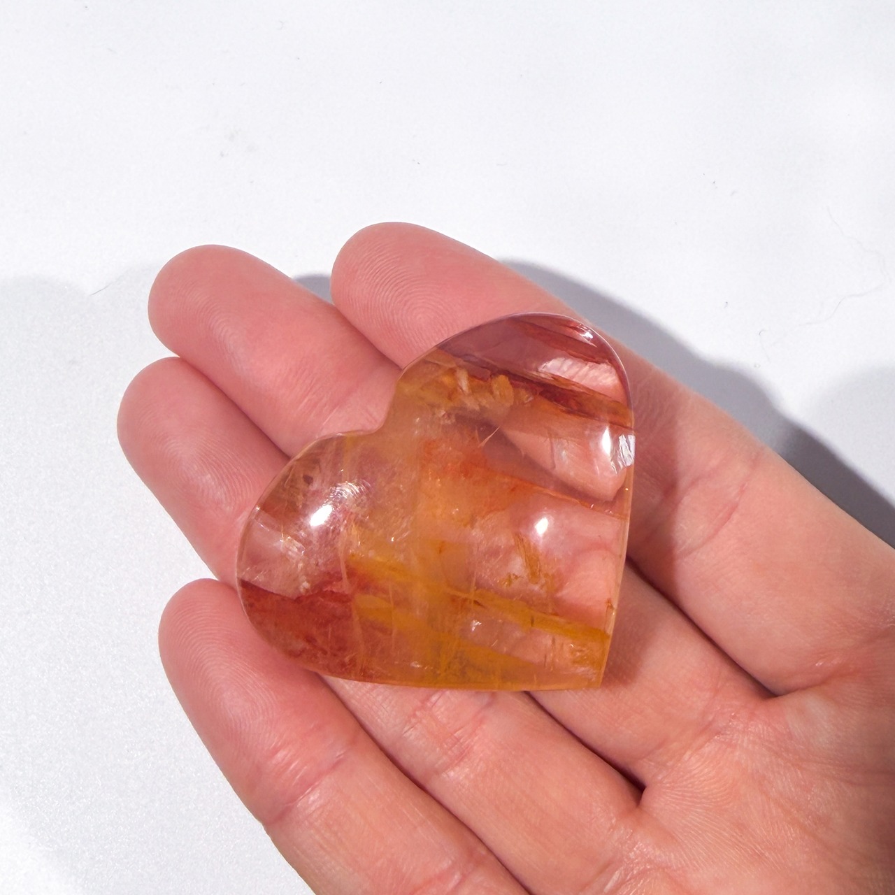 ファイヤークォーツ ハート ＊ Fire Quartz ＊ 天然石