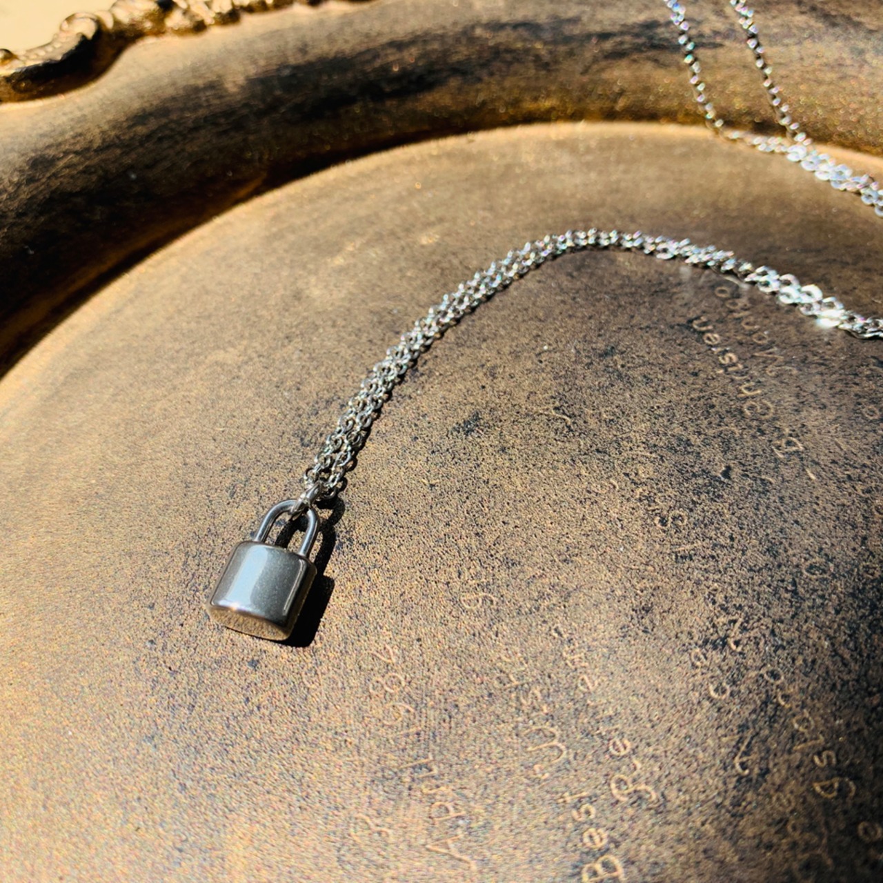 ステンレスパドロックネックレス（Sサイズ）