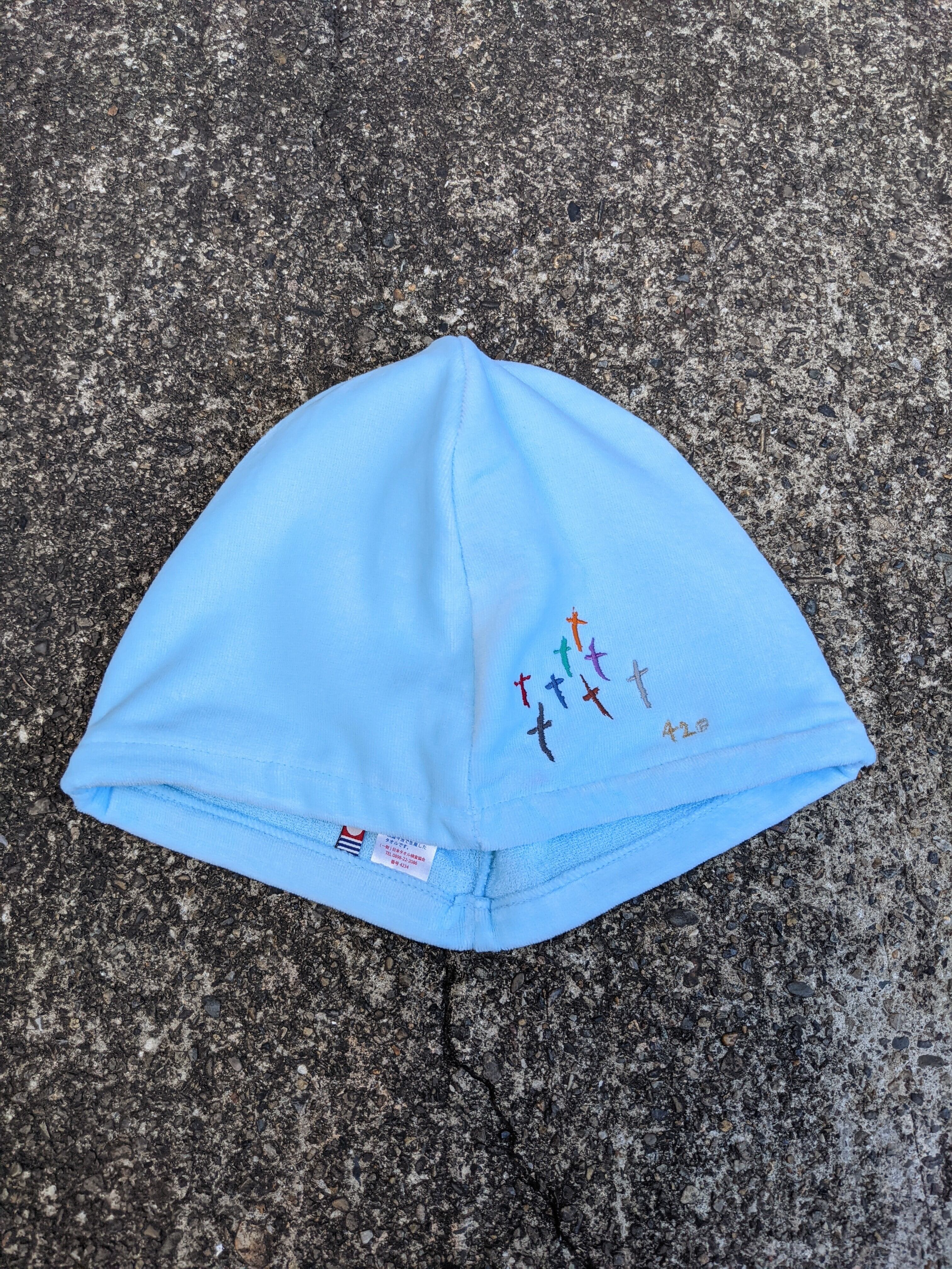 "深緑" original sauna hat / made in 今治 / LIGHT BLUE