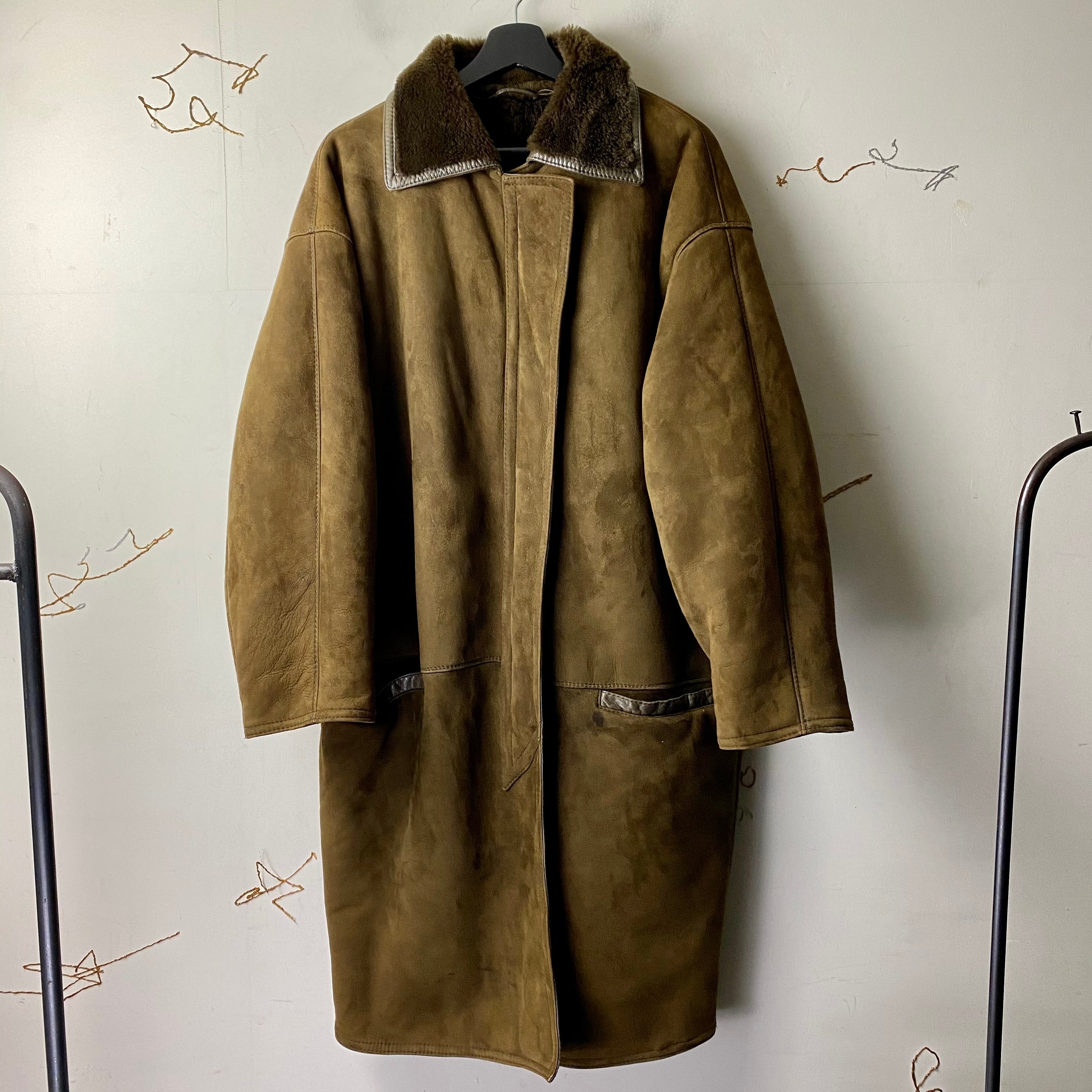 1991年に購入したヴェルサーチ ビンテージ おそ レザーダッフルコートです
