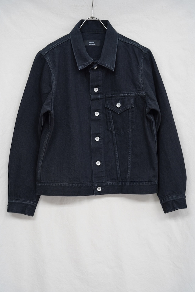 ensou.  / Erased Jean Jacket-Washed (BLACK)