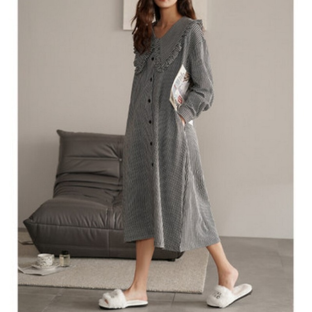 【即納1点限定sale 】 ladies【 Lsize】 cotton100 stripe  desigh pajamas  P400