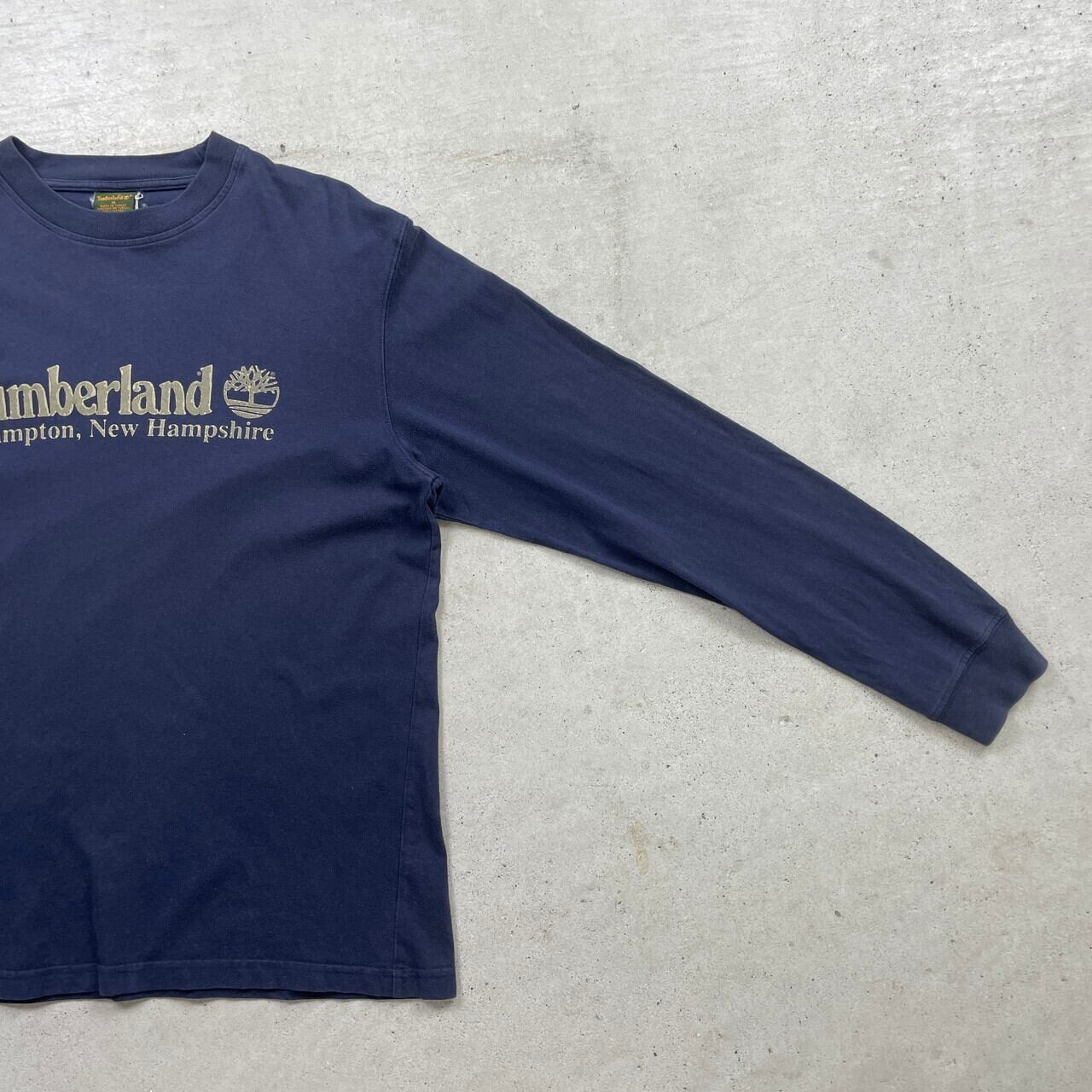 90年代 Timberland ティンバーランド ロゴプリント ロンT メンズM 古着