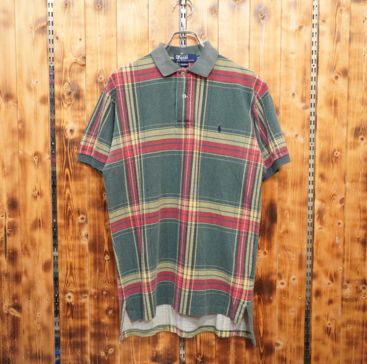 90s ralphlauren usa製 チェック ポロシャツ M/ラルフローレン | 古着 