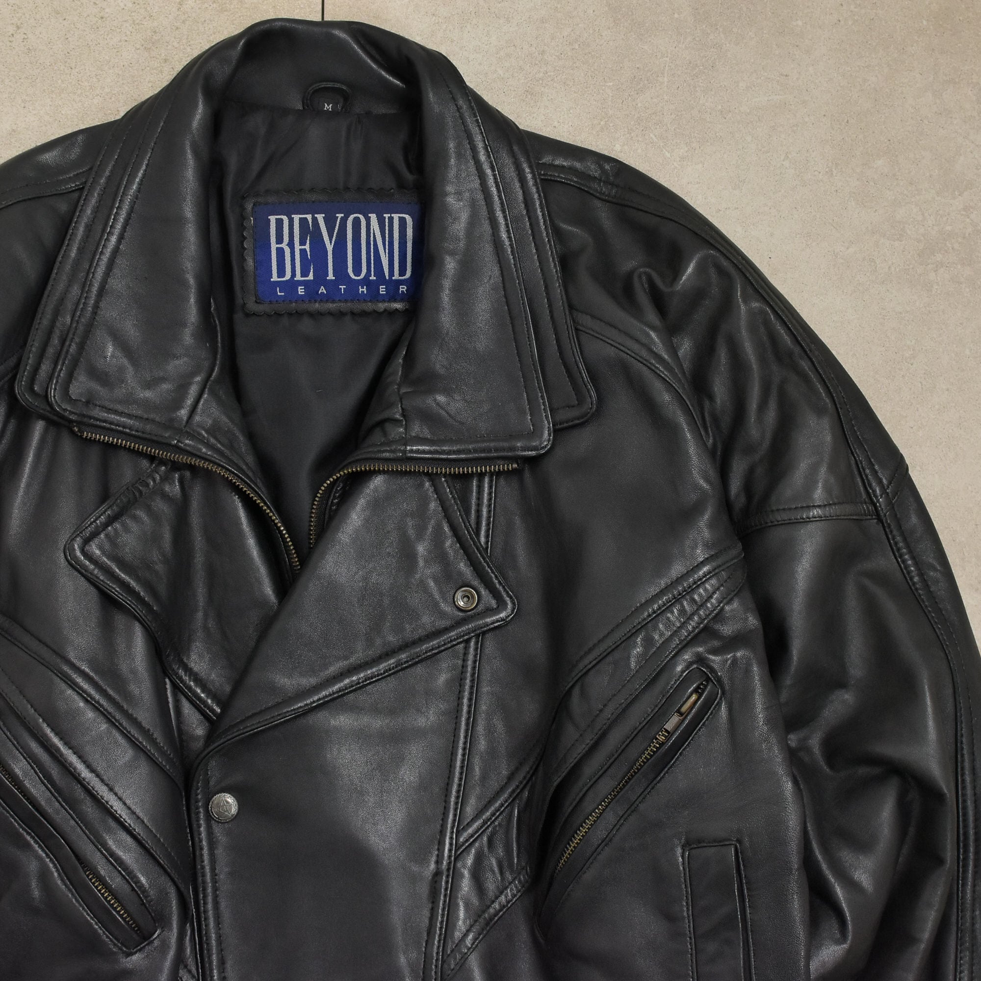 s BEYOND leather blouson   古着屋 grin days memory 公式古着