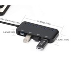 Formosa Japan USB-C（TYPE-C） to USB 3.0 HUB ハブ 4ポート アダプター 黒 IF-1103U3C