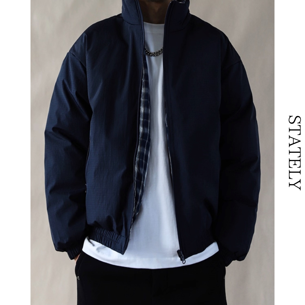 リバーシブル Middle Puffer Jacket_O77・画像6