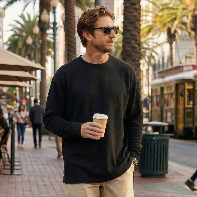 アメリカン スムースモックネックロングスリーブ 3色　S2226