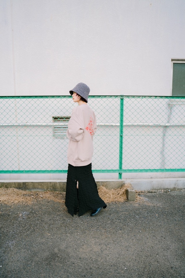 座半寝一　sweat shirt  smoky pink