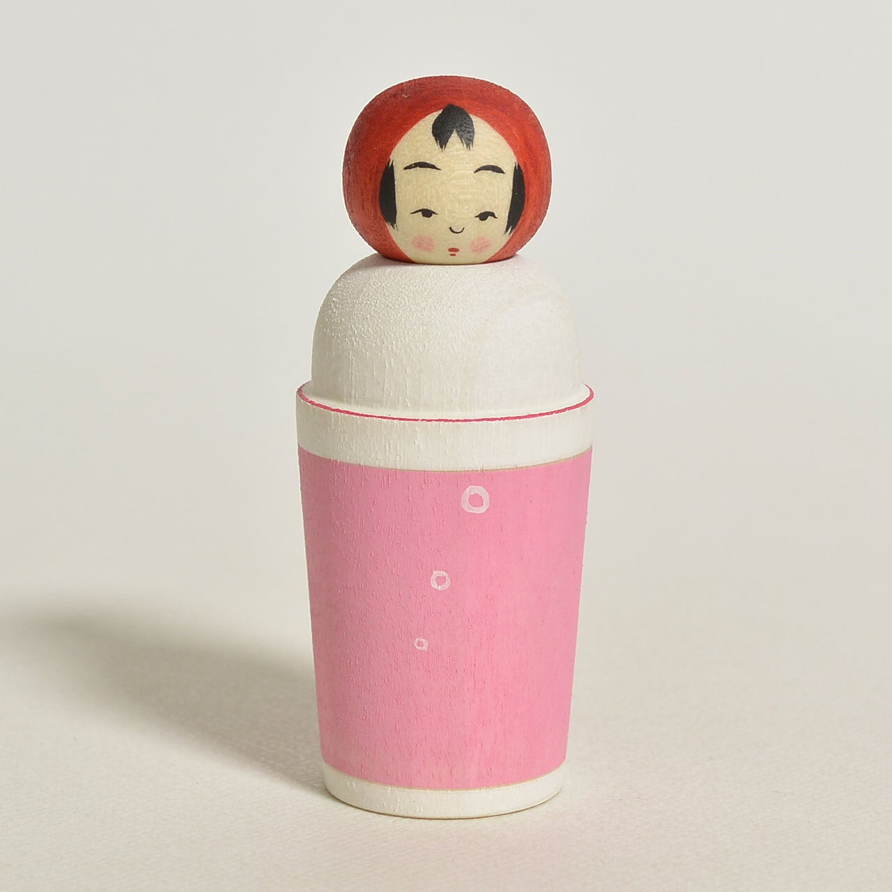 クリームソーダちゃんえじここけし 約2寸 約6cm 鈴木明 工人（作並系