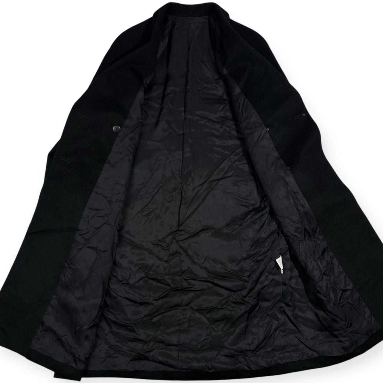 カシミヤ100% CASHMERE ダブル コート F/ブラック レディース