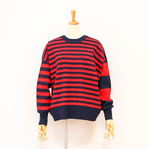 【Dignite collier(ディニテコリエ)　80256326】マルチボーダーニット