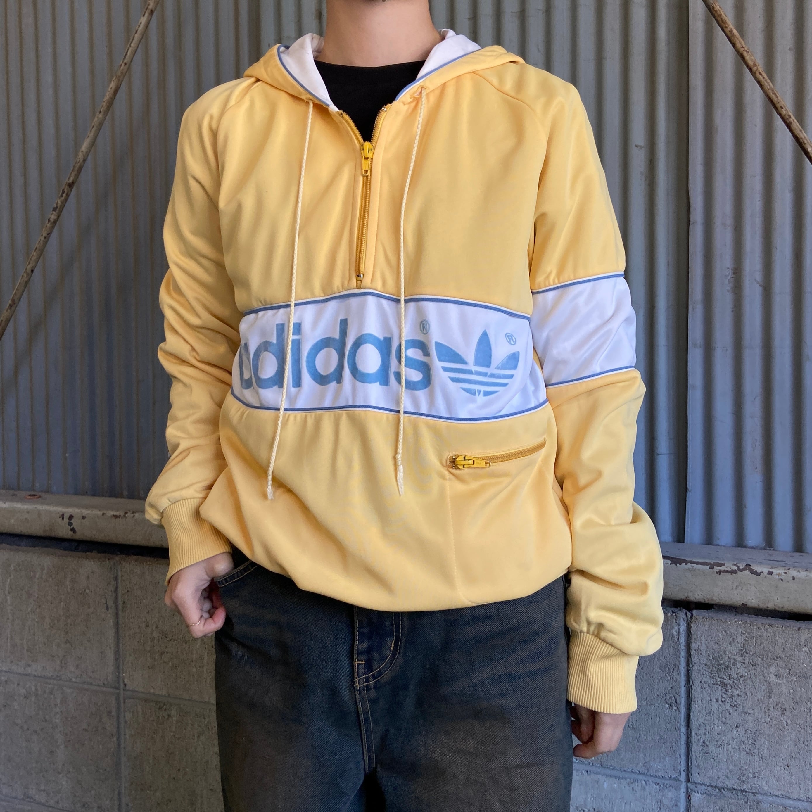 買収買収90s Adidas トレフォイル プルオーバー トラックジャケット