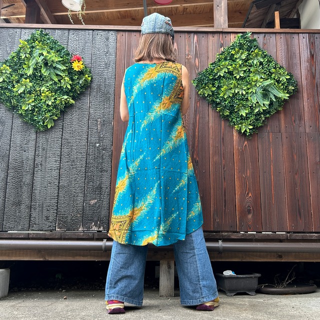 ゆったりペイズリー柄ワンピース