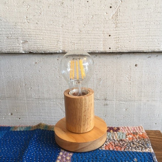 TOPANGA　Lighting　ウッドテーブルランプソケット　ラウンド
