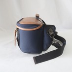 カメラバッグ：araragi camera bag-Leather top (ネイビー×タンプラウンレザー)