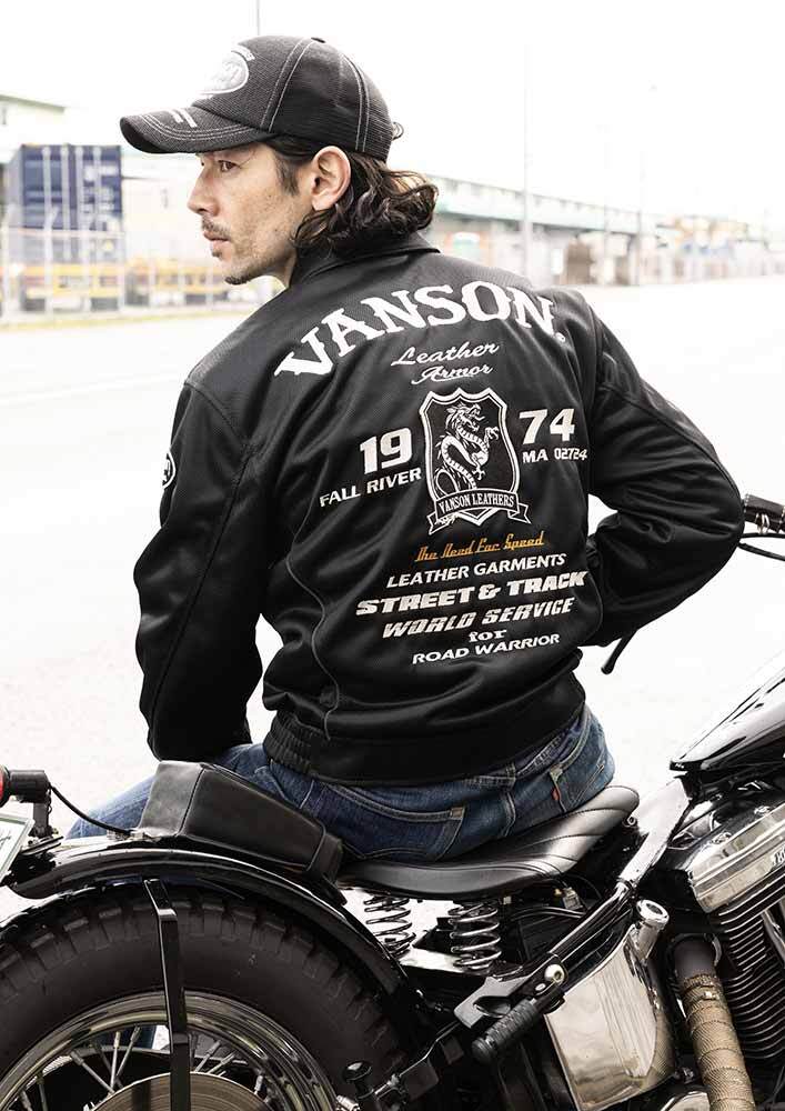 VSE26103S メッシュスウィングトップジャケット | vansonleathers