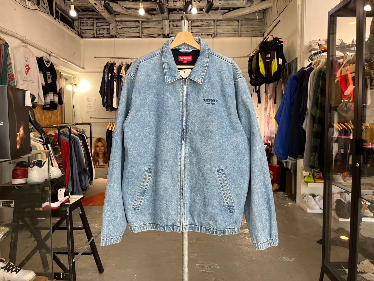 Supreme DENIM HARRINGTON JACKET BLUE XL 09234 | BRAND BUYERS OSAKA 