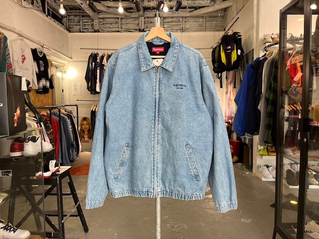 Supreme DENIM HARRINGTON JACKET BLUE XL 09234